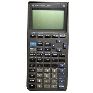 Texas Instruments TI-82 Graphing Calculator Vintage Gray w/ Cover - Tested
